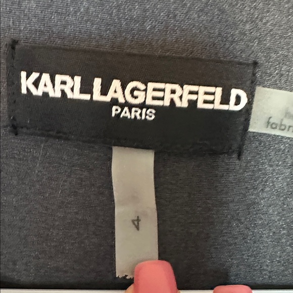 EUC Karl Lagerfeld Charcoal Women's Blazer size 4 - Picture 4 of 6